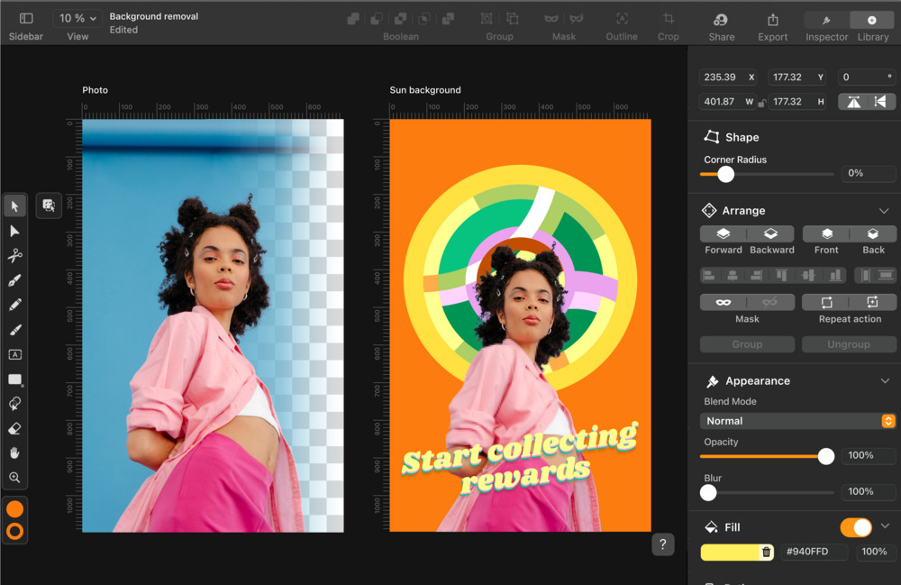 Adobe Illustrator software for vector graphics
